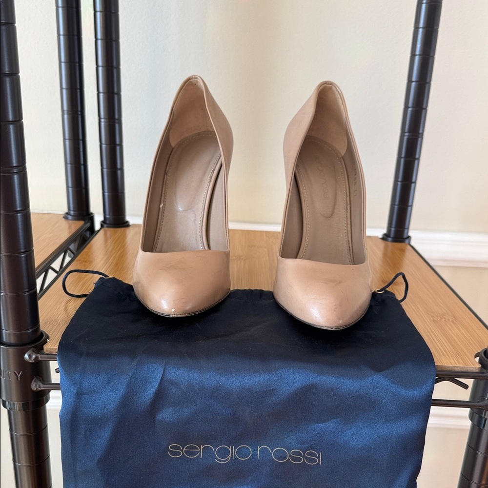 Sergio Rossi Beige Heels